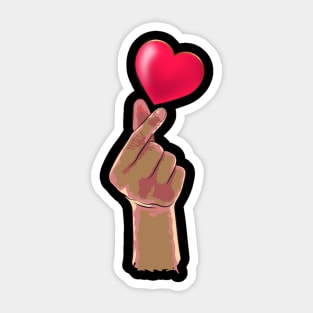 FINGER HEART T-Shirt Sticker